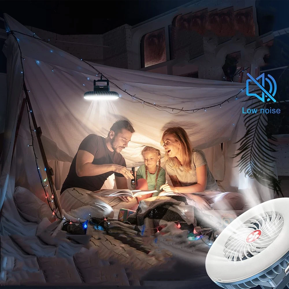 Ventilateur de chargement USB extérieur lampe de camping lampe à main à économie d'énergie intérieure Tentes lumineuses avec ventilateur