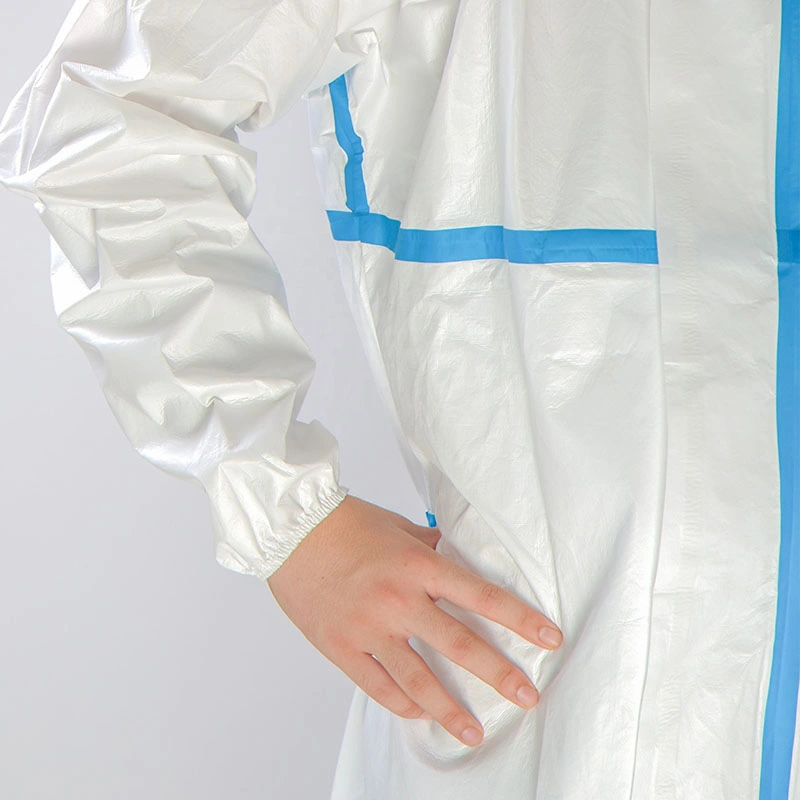 FDA En13485 White Waterproof Disposable Steriled Medical Protective Clothing Free Sample Avaiable OEM Factory Supply PPE Coverall