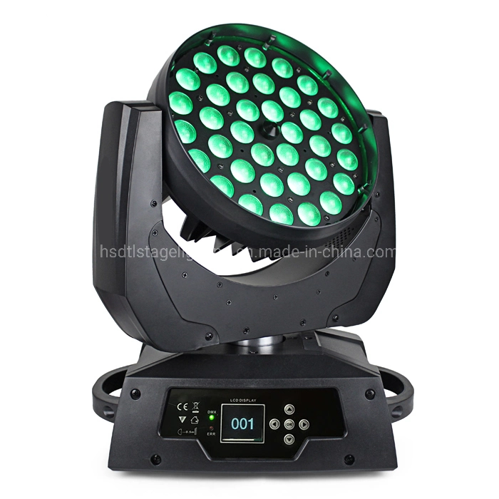 EQUIPEMENT DE scène de zoom POUR LAVAGE À LED 36PCS, lampe frontale mobile 18 W.