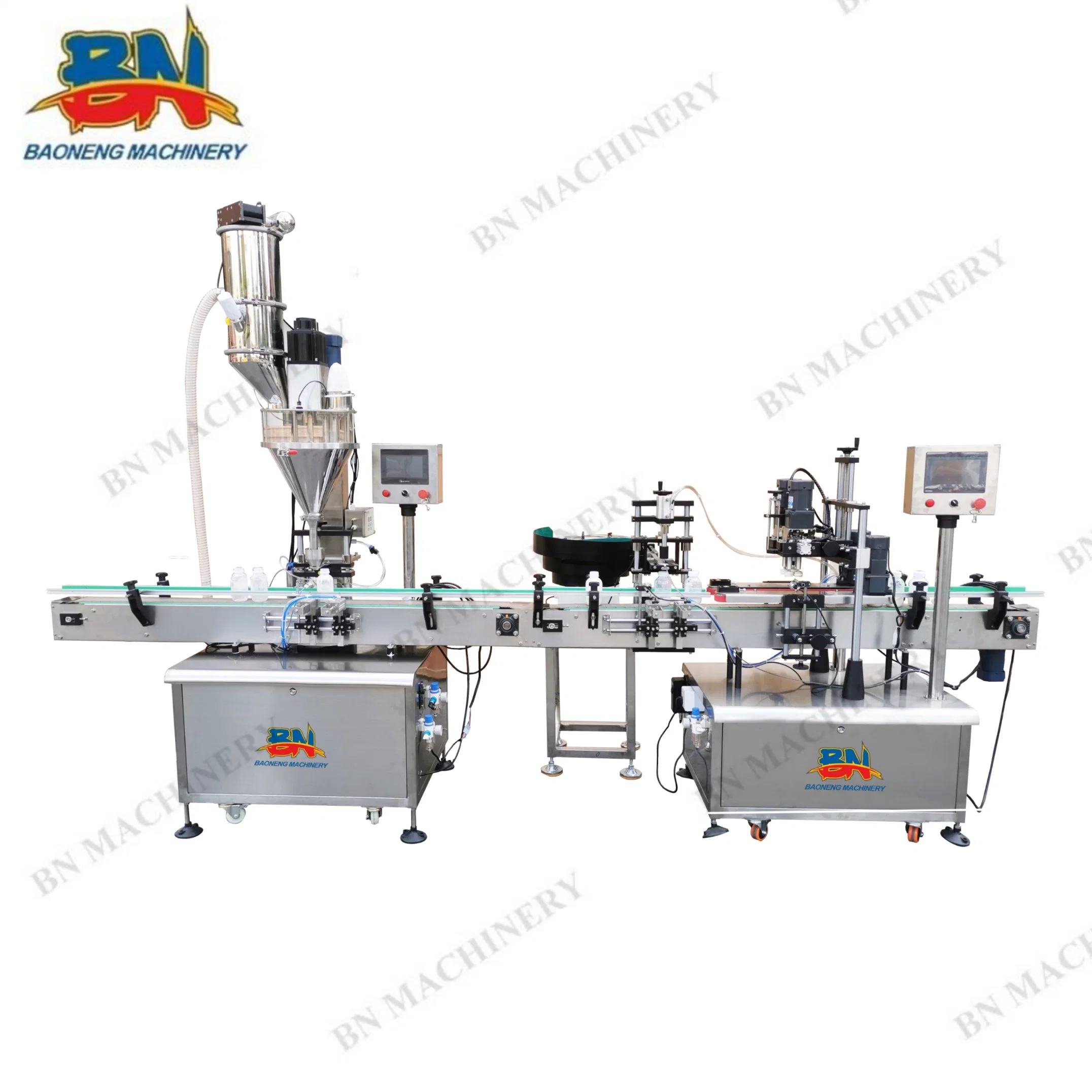 Automatic Bottle Nail Beauty Powder Filling Machine with Capping Line with Excellent Supervision