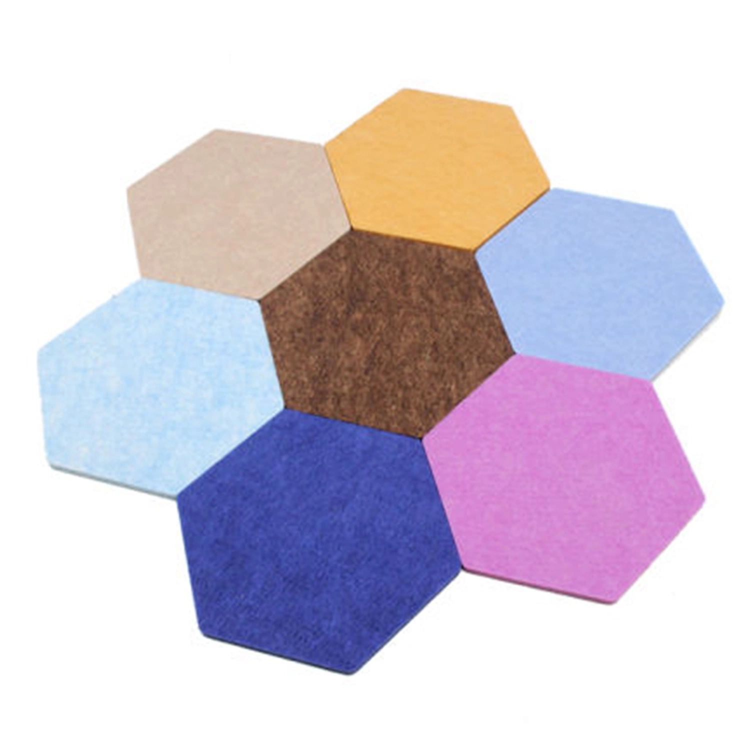 Hexagon Design Auditorium Colorful Acoustic Polyester Fiber Panel for Indoor Outdoor Decoration