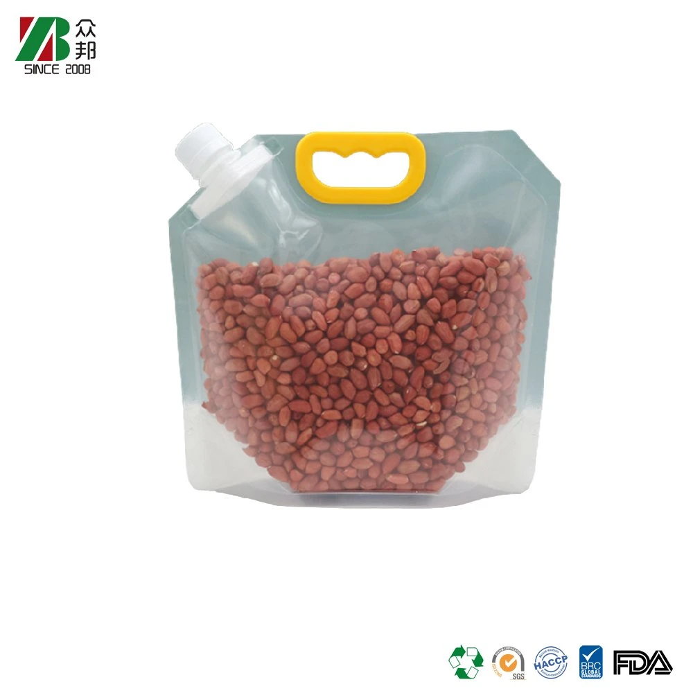 Grain Moisture Proof Sealed Bag Cereals 1kg 5kg Rice Packaging Bags  with Handle cereal grain storage plastic bag