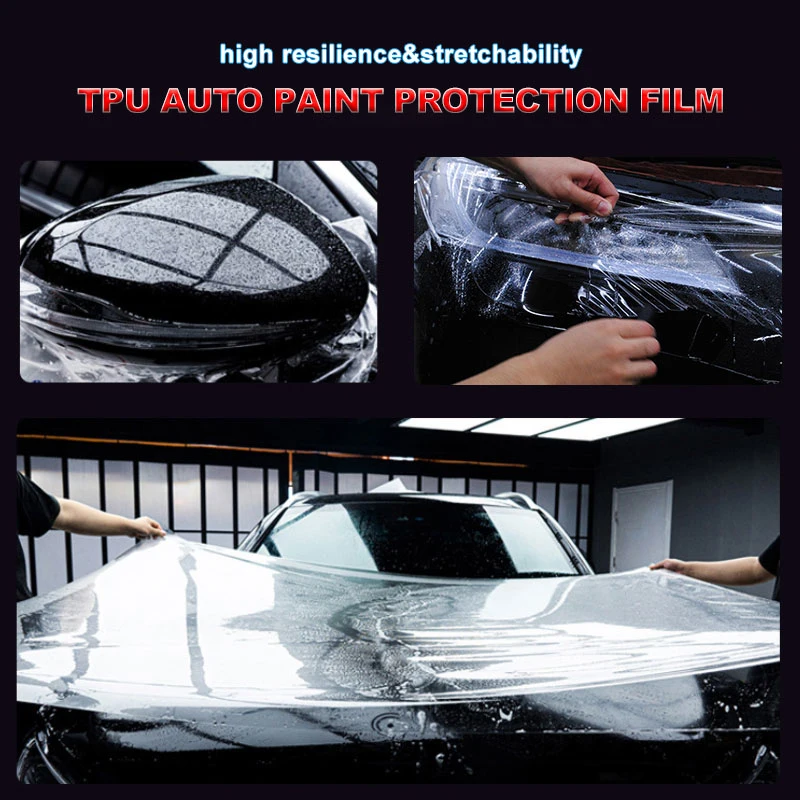 Kostenlose Probe TPU TPH Automotive Lackschutzfolie Anti-Vergilbung hoch Transparente Tph-Folie Für Auto Ppf-Folie, Glänzend