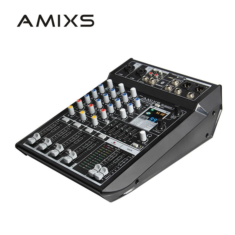 Amxis T6 de canal 6 Mezclador de audio