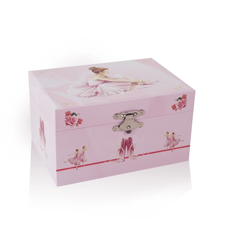 New Children Pink Ballerina Paper Music Boxes