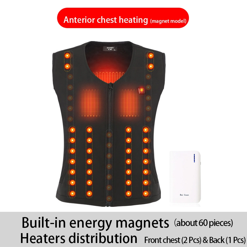 New Electric Magnet Heating Vest Unisex Winter Heating Vest Jacket Clothes