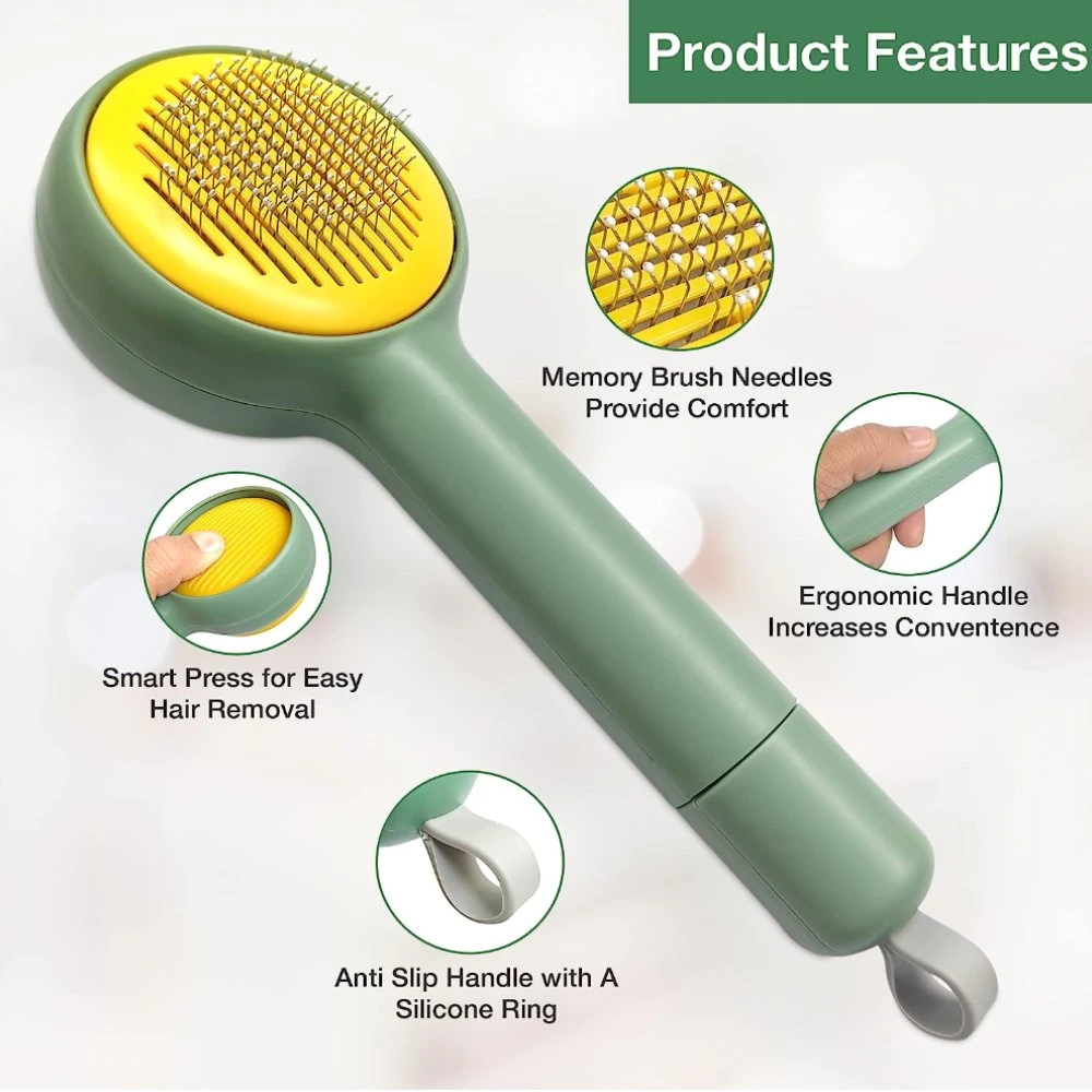 New 2 in 1 Dog Hair Brush for Shedding and Grooming for Dogs Cats Rabbits