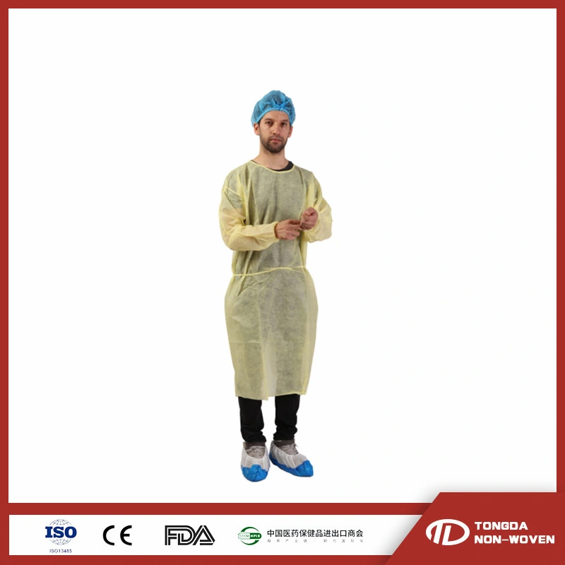 Wholesale/Supplier Disposable PP+PE Water Proof Non-Woven Isolation Gown