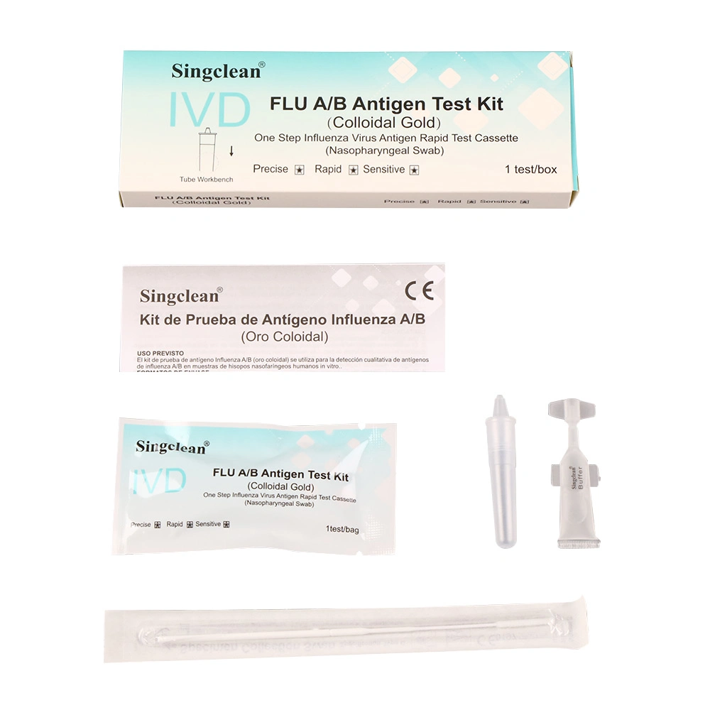 Kit de teste de antigénio a/B da Flu de limpeza simples Rapid AG Diagnostic CE Aprovado