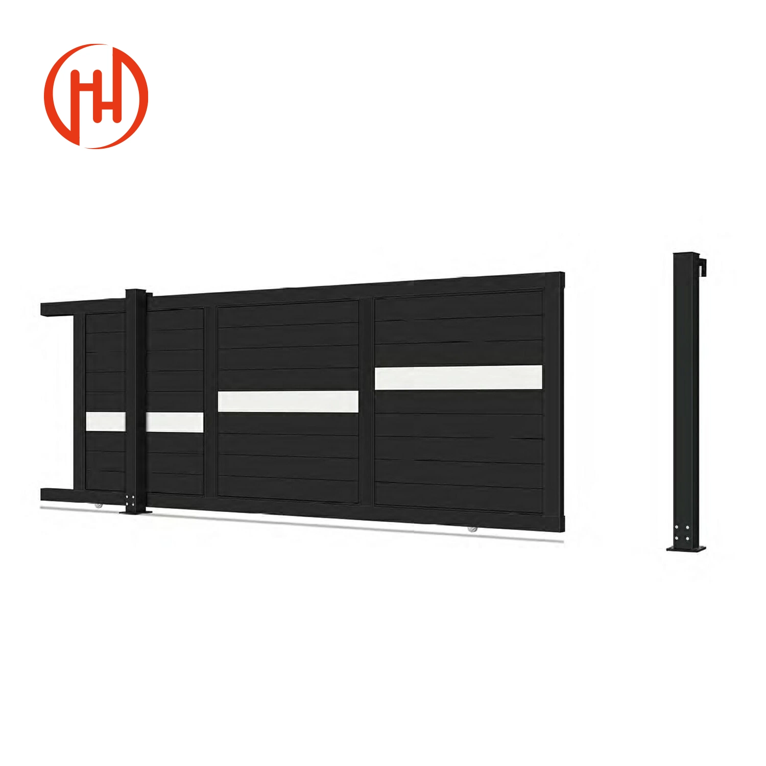 Aluminum Slat Fence Panels Electric Sliding Gate for House