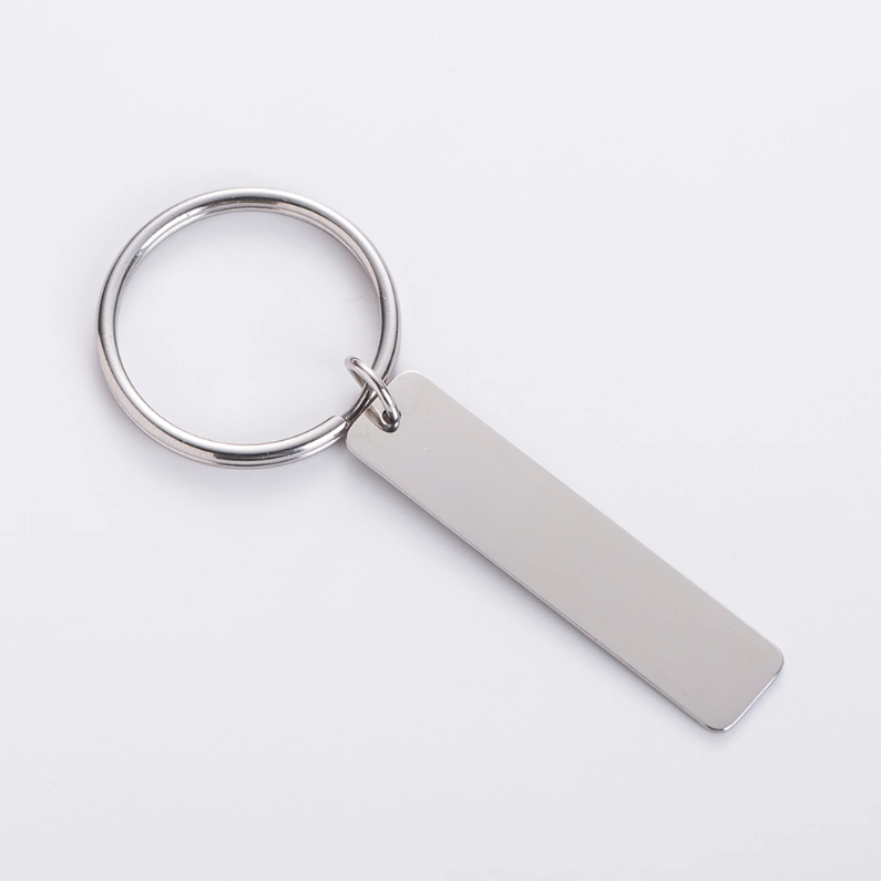 Wholesale/Supplier Custom Stainless Steel Bar Keychain Personalized Metal Clothing Labels