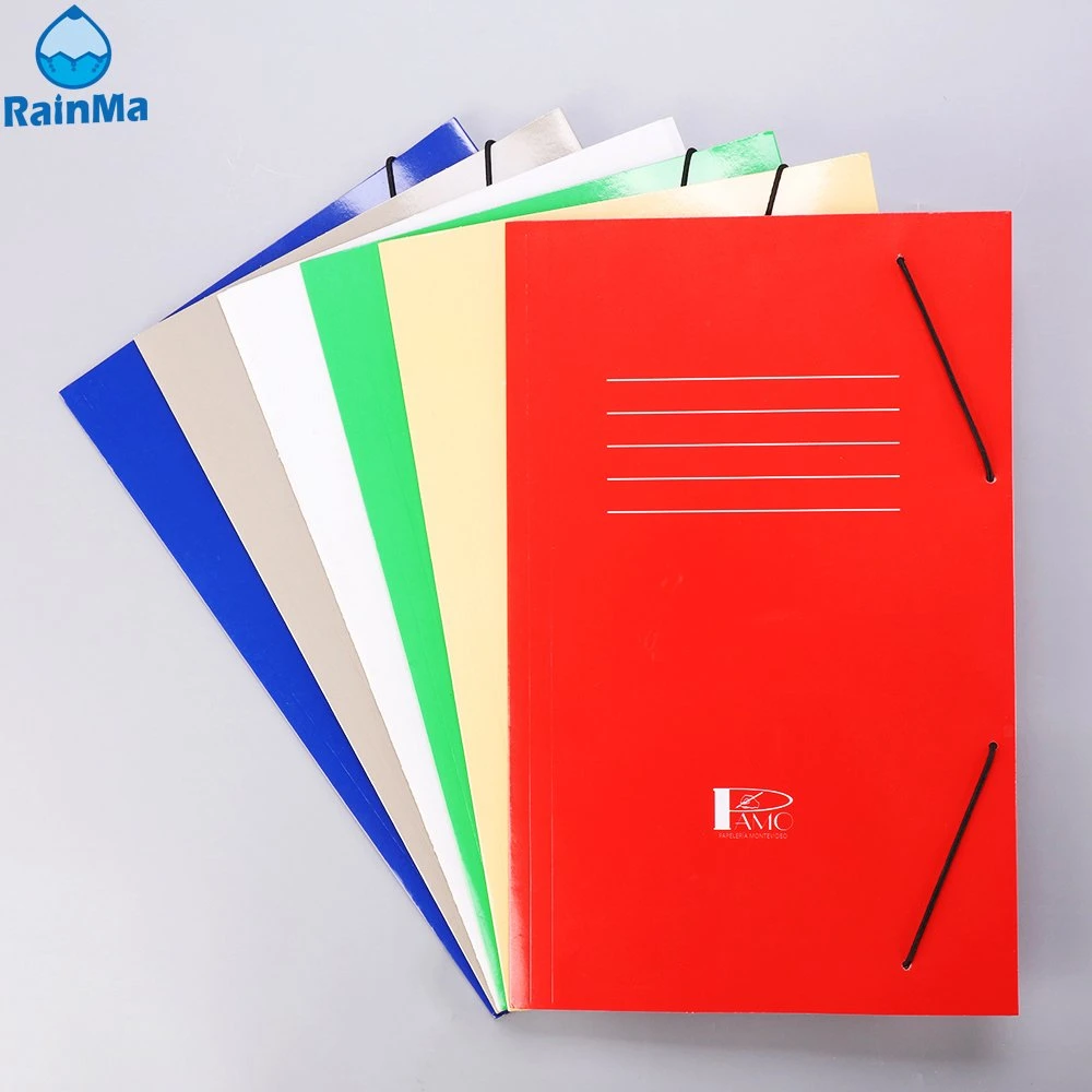 36*23cm FC/A4 papel de colores Pantone Carpeta de archivos con el logotipo personalizado y cordón