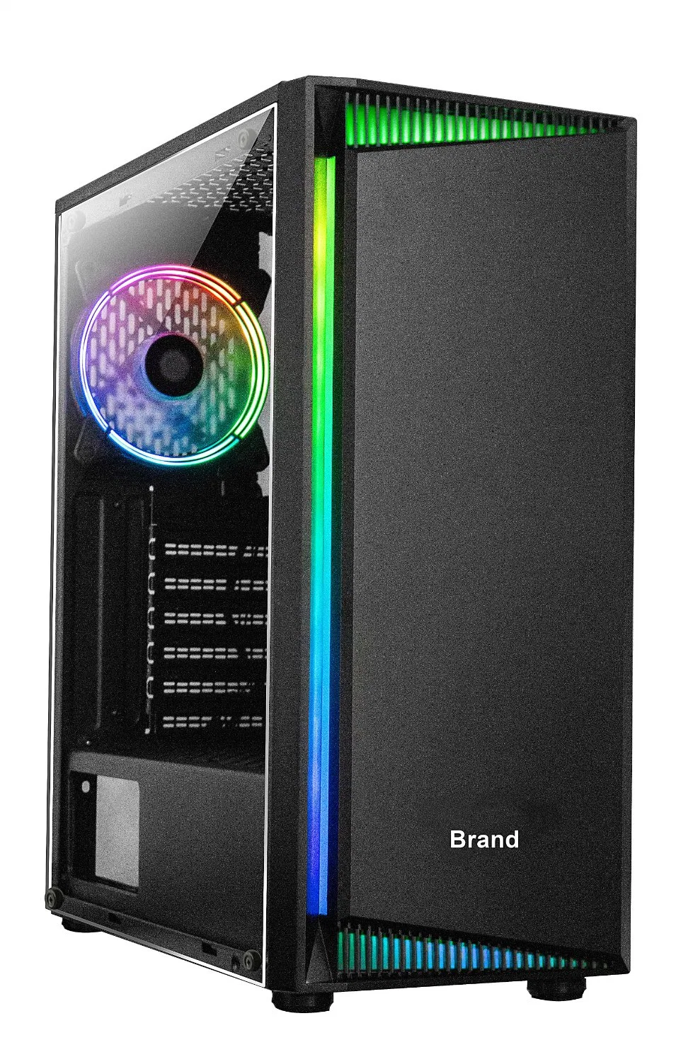 Hot Fashion Design Tower Desktop ATX Computer PC Case with LED Strip