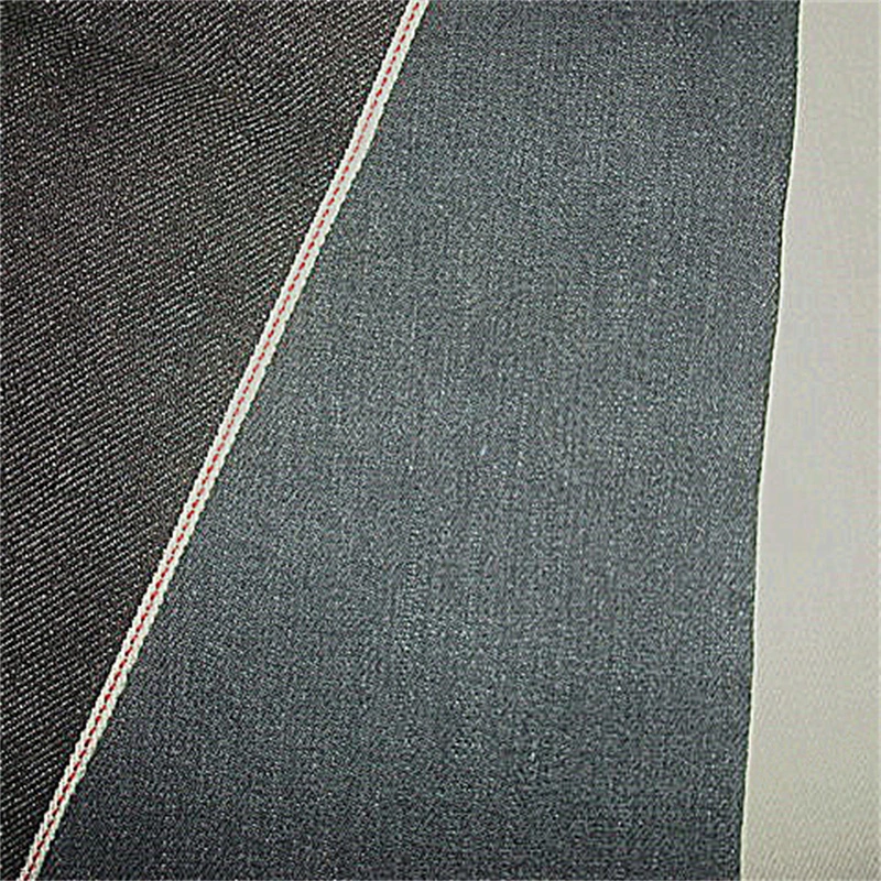 Indigo Blue Red Selvage Cotton Slub Denim Twill Fabric