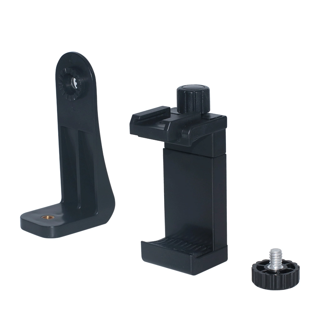 Lightweight ABS Plastic Cell Phone Stand with Hot Shoe Adaptor Vertical Bracket Clip Holder for Mobile