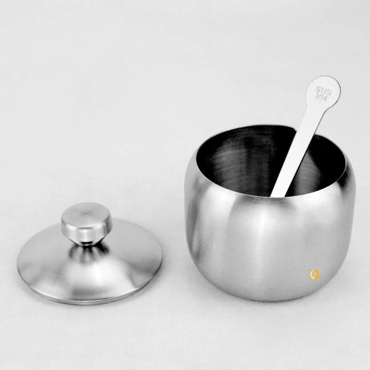 Acero inoxidable 304 de 3 piezas con una cuchara de la botella de especias condimentos cruet de utensilios de cocina