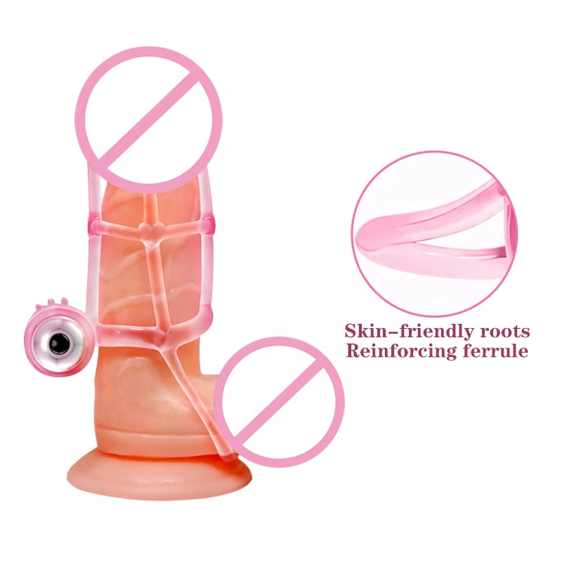 Male Chastity Cage Built-in Bullet Vibrating Egg 10 Speeds ABS Penis Lock Ring for Men Adult Sex Product