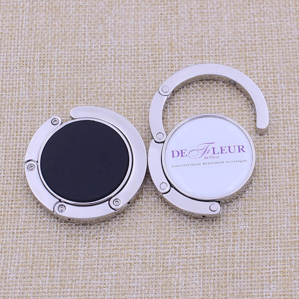 Printing Epoxy Logo Purse Hook with High quality/High cost performance Bag Hook Wholesale/Supplier Sale