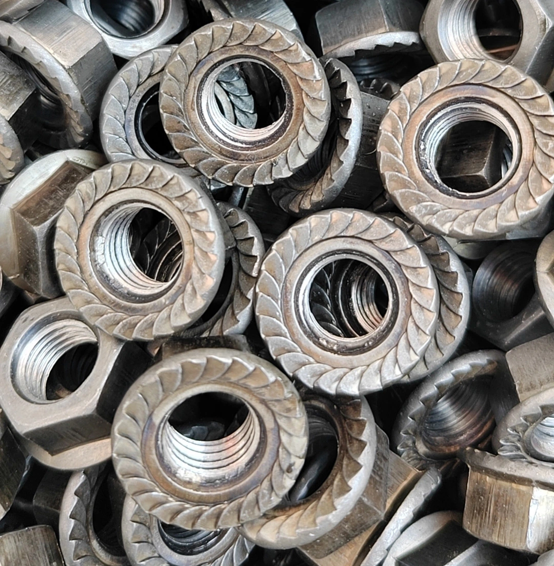 DIN6923 Low Price High quality/High cost performance  Carbon Steel Hexagon Flange Nut Galvanized 4.8 8.8 Hex Flange Nuts