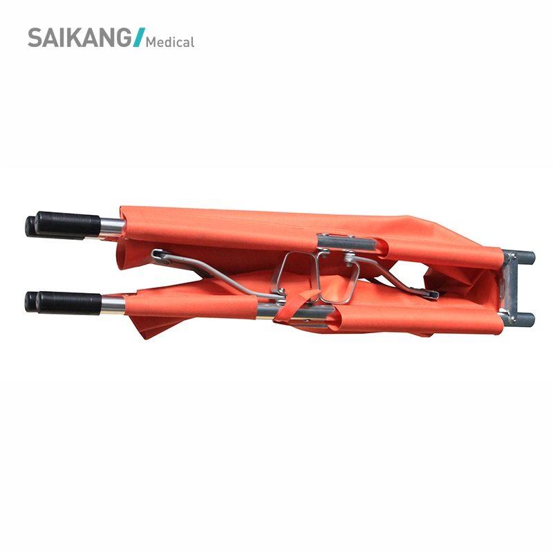 Skb040 (A002) Saikang Stainless Steel Medical Ambulance Fireproofing Waterproof Foldable Emergency Stretcher