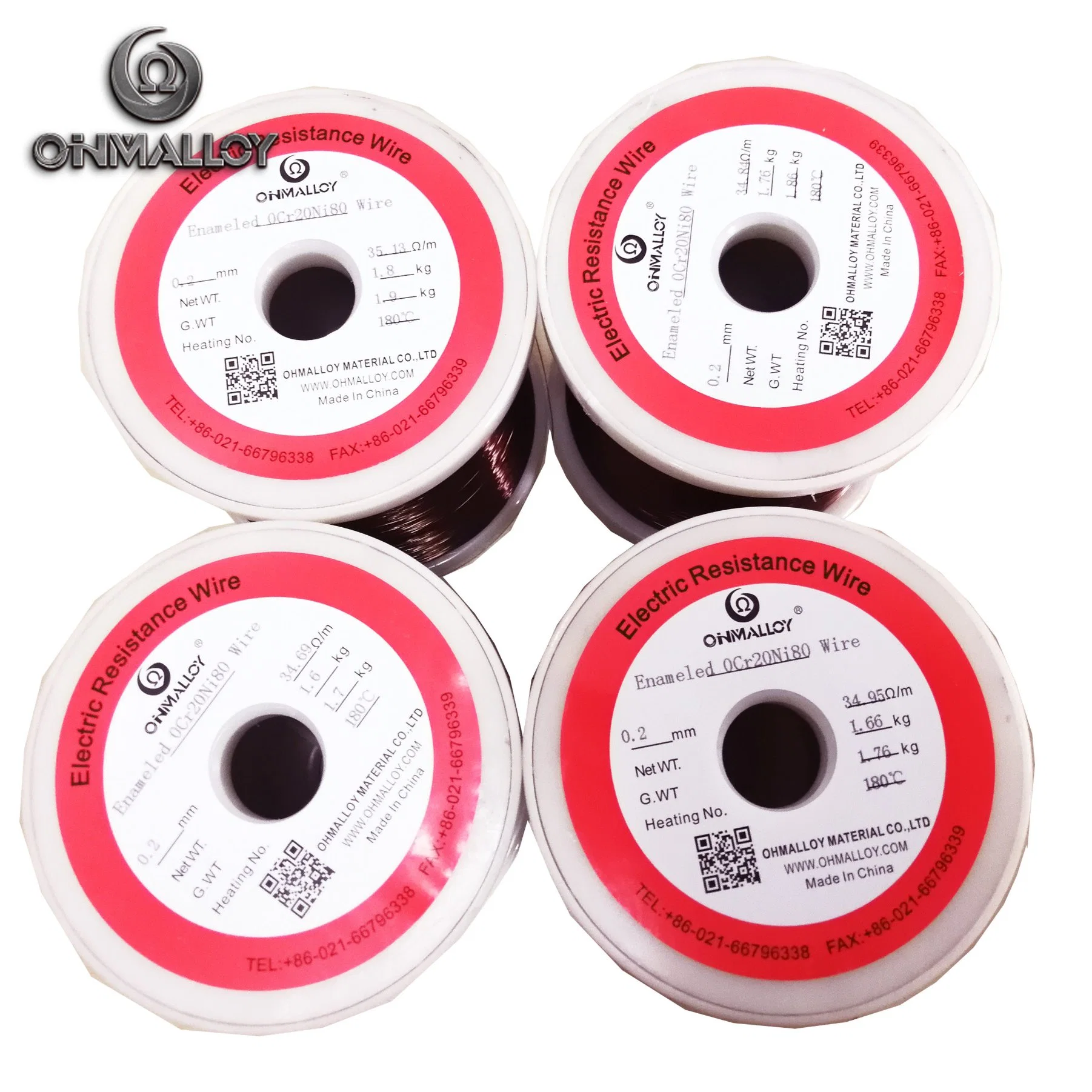 Varnished 0cr20ni80 Nikrothal Resistohm 80 Wire Polyester-Imide Double Coating 200 Degree Celsius