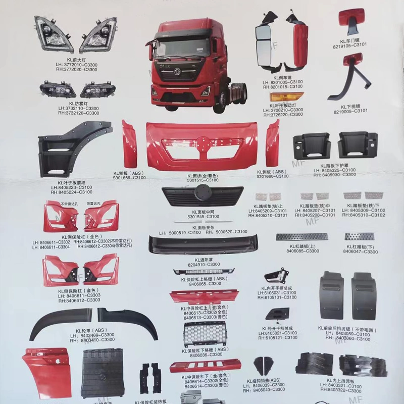 Auto Body Accessories Truck Full Appearance Original Accessories All Products Brand Parts for Dongfeng Tianlong Kl Series