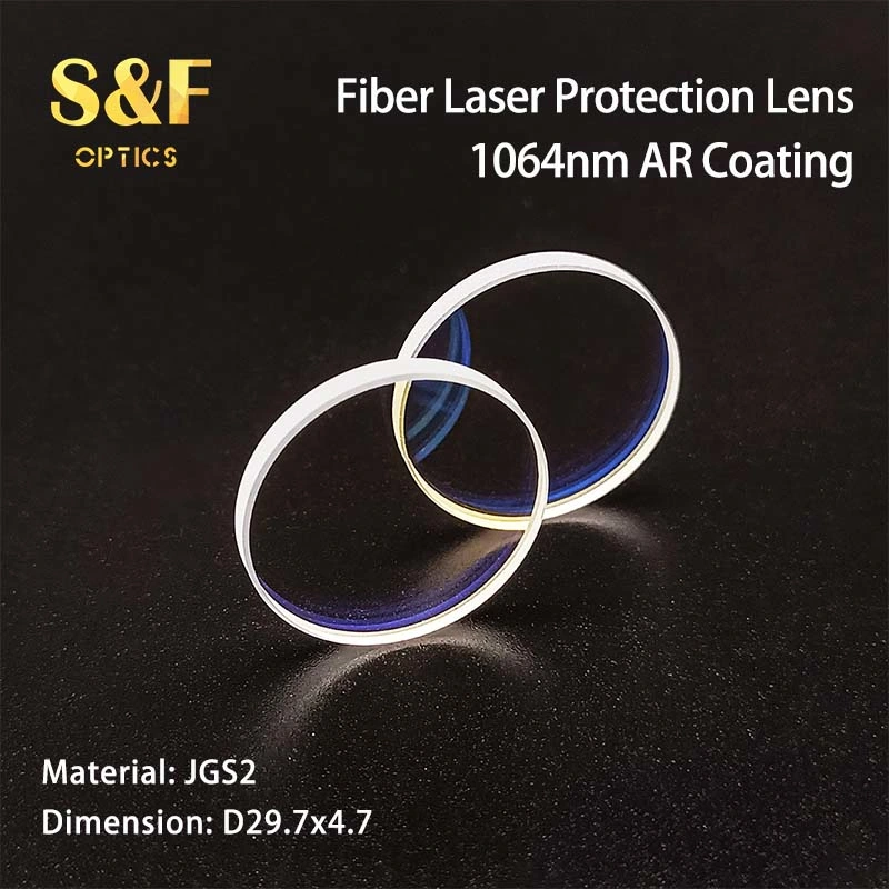 S&F Optical Jgs2 Protective Lens Ar Coated D29.7X4.7mm Protection Windows for Fiber Laser Application