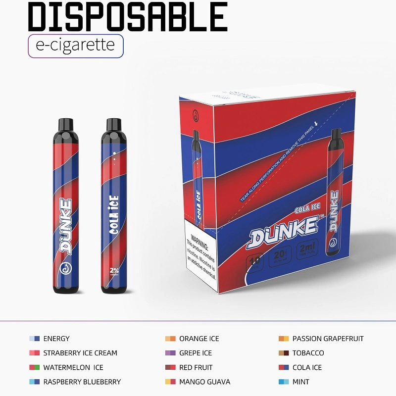 Dunke 2000 Puff 6ml Kit desechables Vape Pen fábrica Mayorista/Proveedor E-cigarrillo Desechable Vaporizador Varios líquidos E Wape Vapotage Jetable Dispositivo Fumar Vape