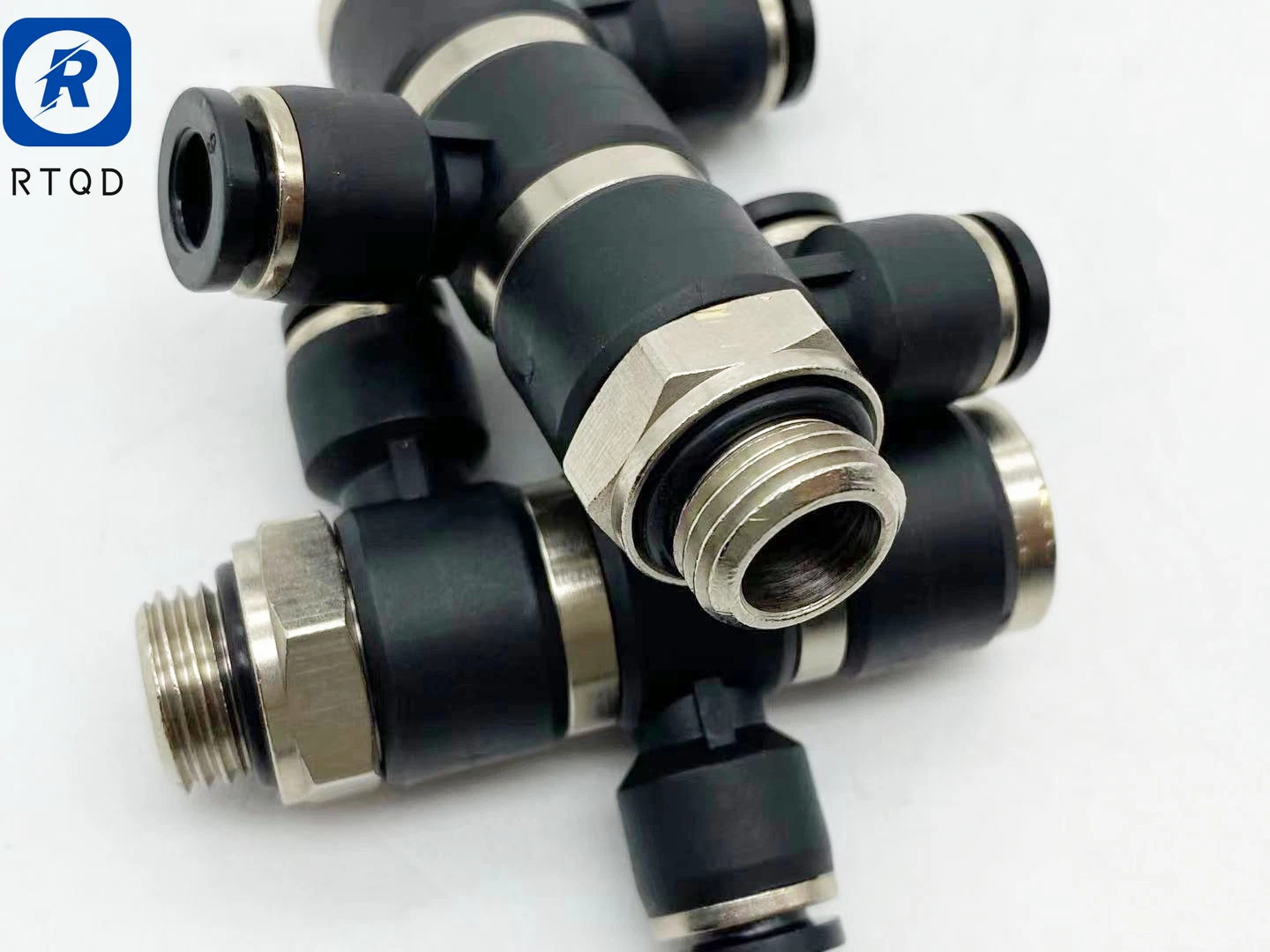 Pneumatic Double Male Elbow Connector Air Pipe Fitting Pneumatic Components Triple Universal Male Elbow Joint Connector Kq2vt Kq2vd Series