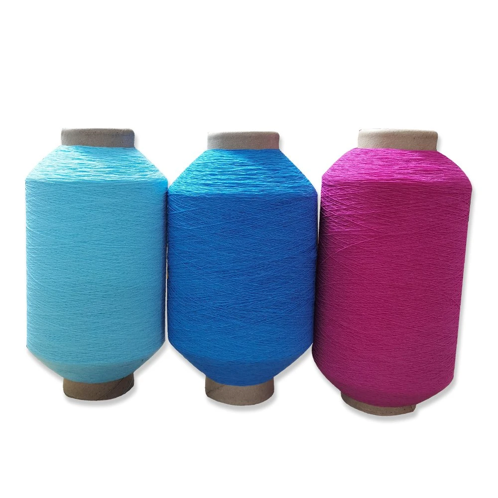 Colored LC1207575 Polyester Spandex Double Covered Yarn Dcy Yarn