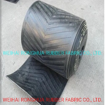 Ep/Nn/Cc/High Temperature/Fire Resistant/Oil Resistant/Tear Resistant/Wear Resistant Open Closed V Type Chevron Fabric Pattern Rubber Conveyor Belt