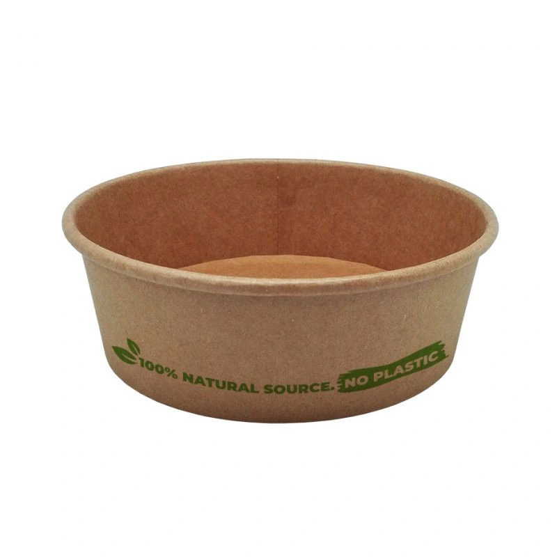 Water Based Coating Paper Salad Bowl with Lid 500ml-1300ml by Disposable Kraft Paper