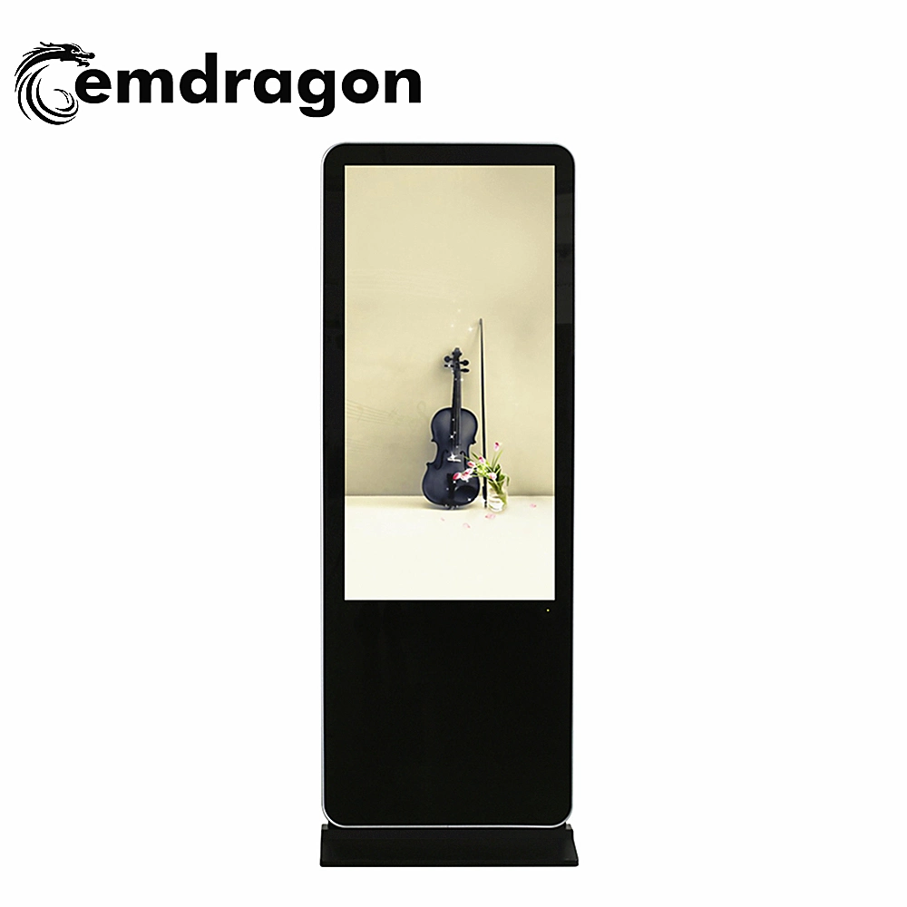 HD Advertising Display Narrow Bezel Floor Stand Digital Signage 55 Inch LCD Digital Signage Android Digital SD WiFi Bus LCD Hot Video Player Advertising LED