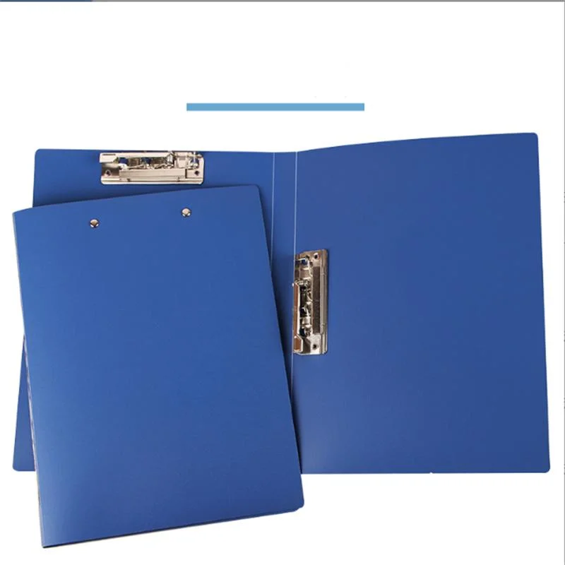 Office Stationery carpeta de plástico Doble clip Azul Nuevo Archivo de material Carpeta A4 carpeta de archivos