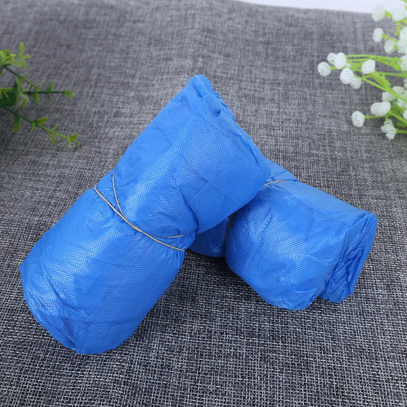 Disposable Shoe Cover Plastic Thickened PE Antiskid Waterproof Hospital Swimming Pool School Laboratory