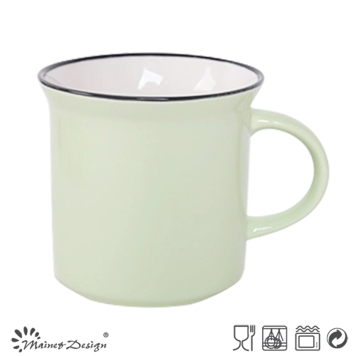 Shinning Glaze with Rim New Bone China 12oz Mug Cup