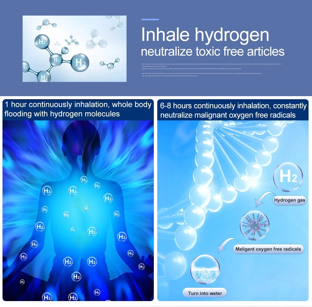 99.996% CE FCC 3000ml/Min Pem Human Use Hydrogen Device