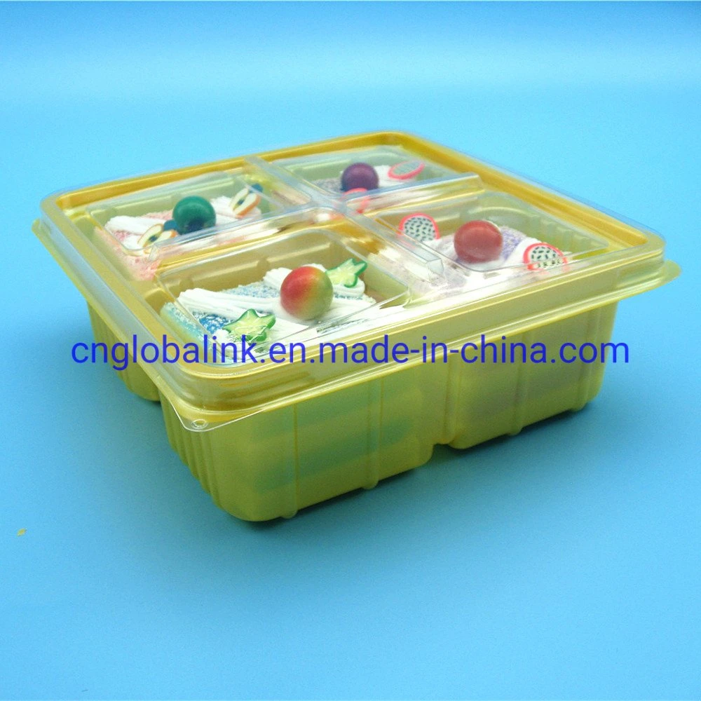 Disposable Plastic Pet Food Container Dessert Bread Cake Box (made in China)