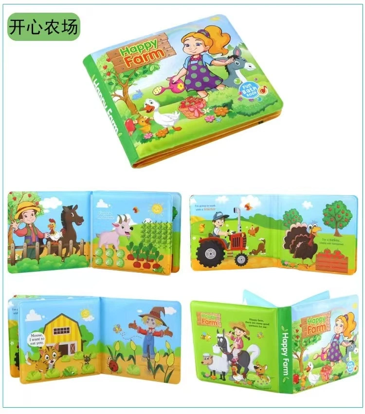 Eco-Friendly EVA Baby's Bath Book Custom Waterproof Baby Bath Book BPA Free Water Magic Bath Books