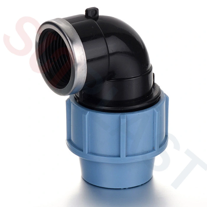 Pn16 Female Elbow PP Clamp Saddle HDPE Pipe Fitting Ball Valves PP Compression Fittings