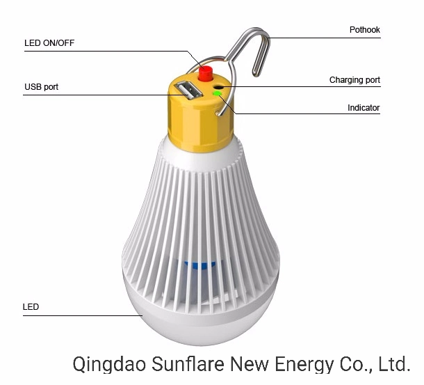 2W LED off Grid Solar Energy Power System Solar Light/Solar LED Bulbs for Home/Outdoor Lighting