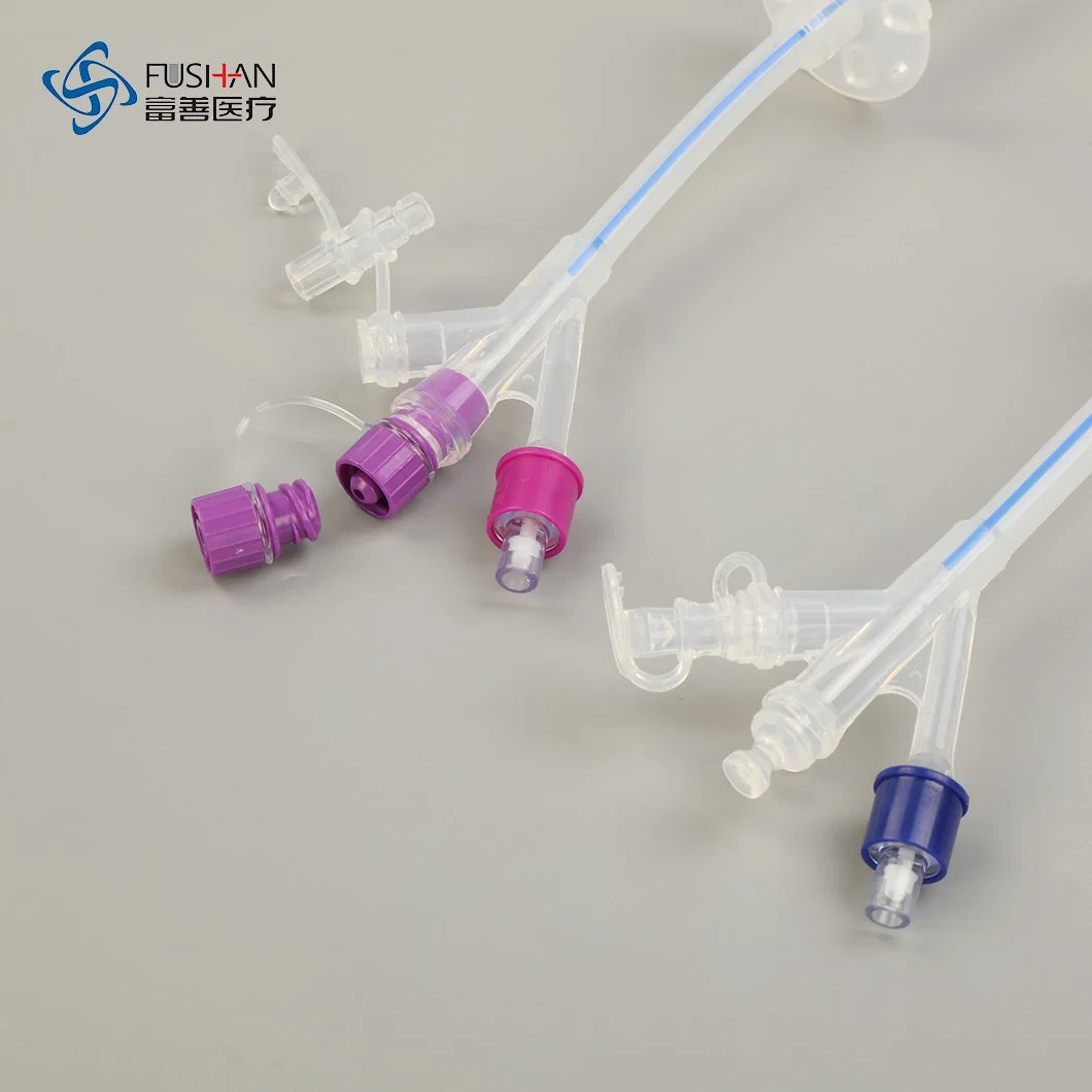 L'hôpital Fushan Consommables médicaux de la Silicone tube de gastrostomie pour Peg ce tube d'alimentation ISO13485 de la Chine fabricant (12/14/16/18/20/22/24FR)