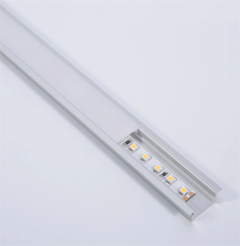 Alu2308 Recessed Extruded U-Shaped 6063 LED Strip Aluminum Extrusion with PMMA/PC Cover Apply to Indoor