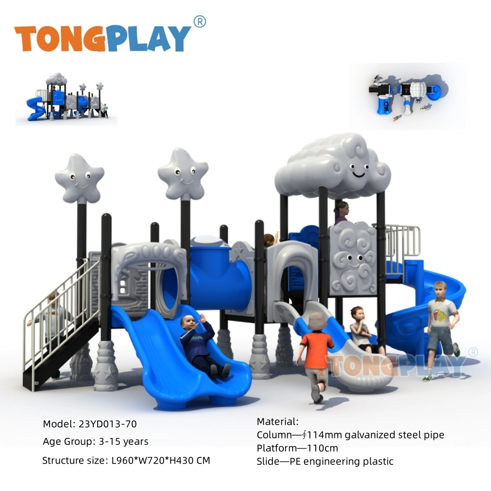 Space Series Children Commercial Playground Equipment Kids Plastic Slides Playground