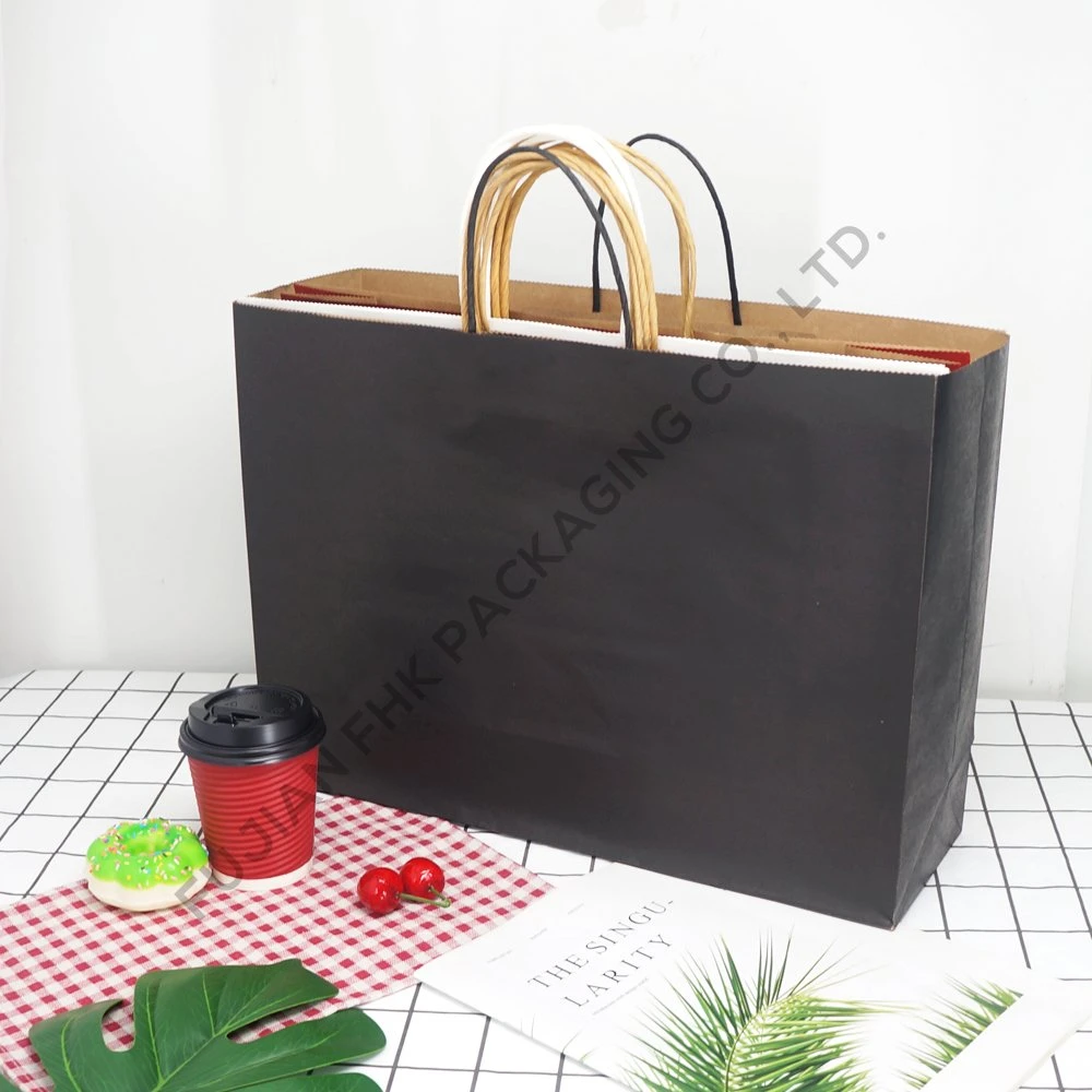 Benutzerdefinierte Papiertüte Brown Kraftpapier Tasche Geschenktüten Verpackung Kekse Süßigkeiten Essen Brot Plätzchen Brot Nüsse Snack-Paket