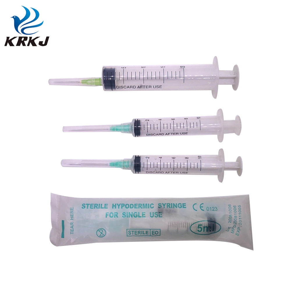 Medical Sterilized Plastic Disposable Veterinary Vaccine Syringe for Pet Injection