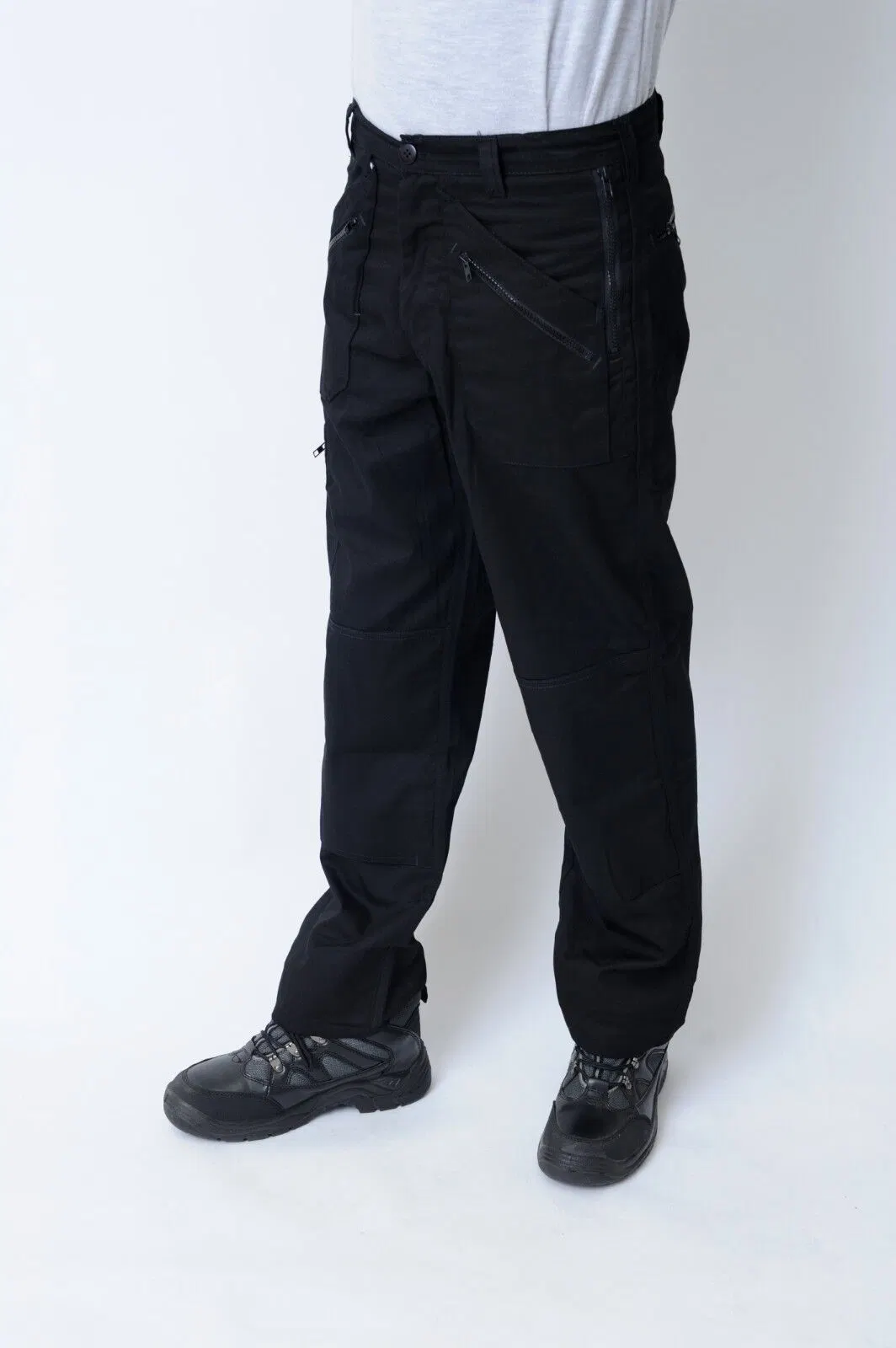 Men's Cargo Trousers Work Trouser Knee Pad Pocket Black Grey Khaki Heavy Duty