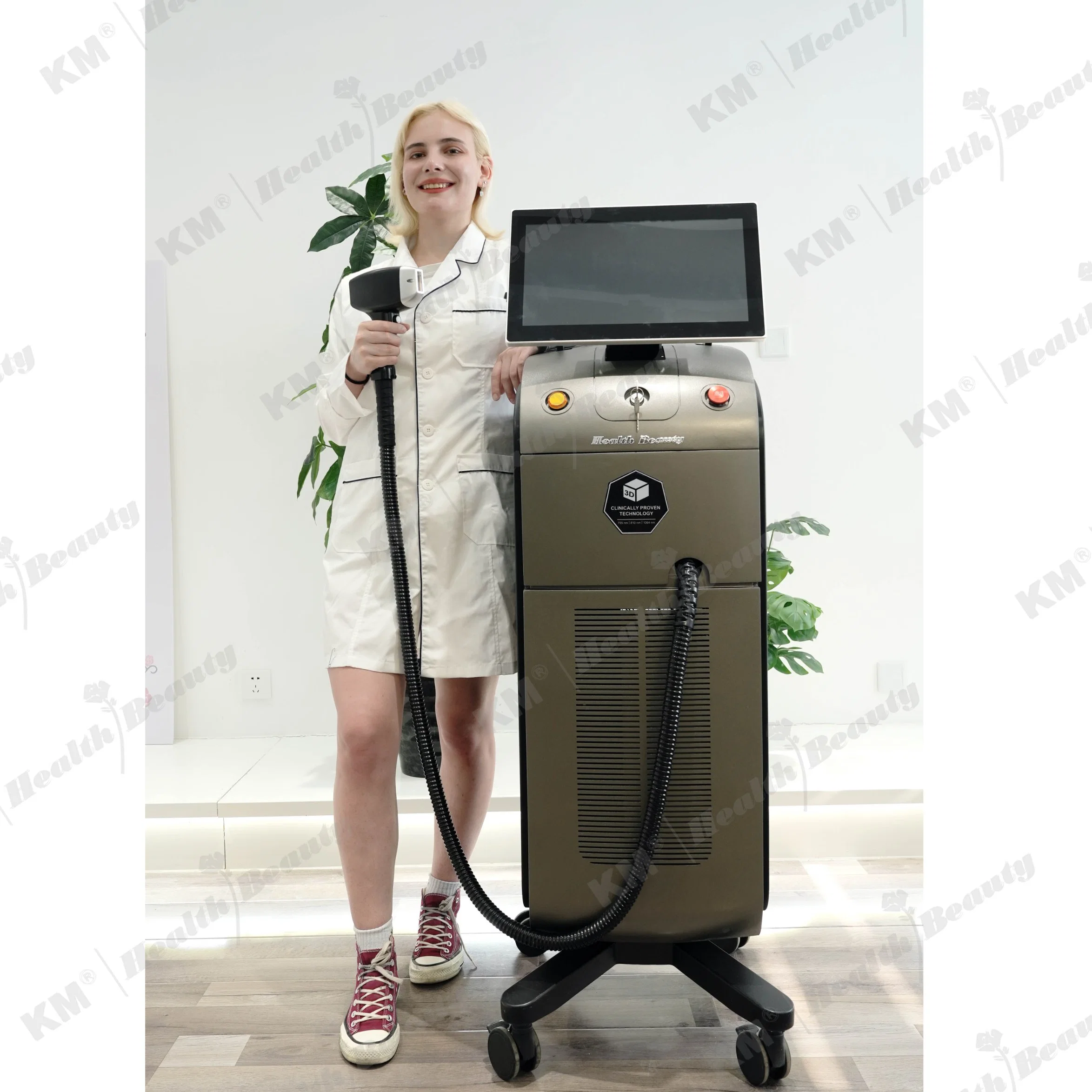 Km Diode Ice Titanium Alexandrite Laser 808nm 755 810 1064 IPL Permament Hair Removal ND YAG Pico Carbon Laser Tattoo Removal Beauty Facial Machine Equipment