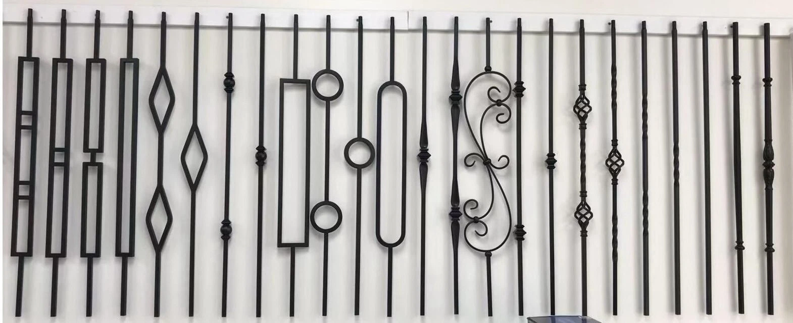 Fusos de ferro Balusters ferro escada de metal de cobre esfregou óleo de peças