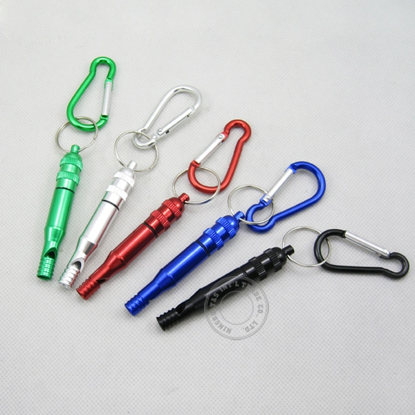 Aluminium Whistle with Carabiner Clip